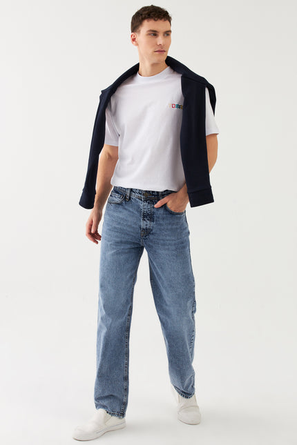 Sauvage Denim Loose Fit Jeans Hellblau