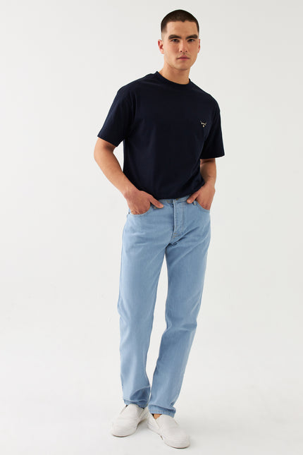 Sauvage Denim Tapered Fit Jeans Hellblau