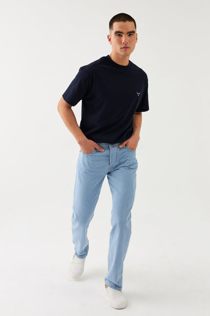 Sauvage Denim Tapered Fit Jeans Hellblau