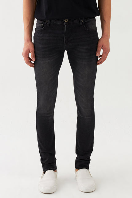 Sauvage Denim Skinny Fit Jeans Schwarz kullanılmış