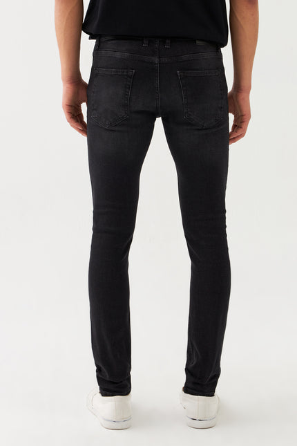 Sauvage Denim Skinny Fit Jeans Schwarz kullanılmış