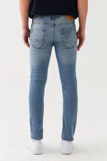 Jeans slim fit in denim Sauvage Blu