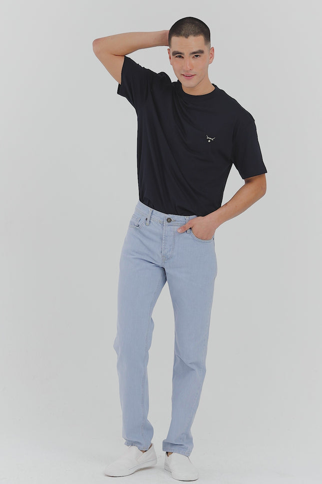 Sauvage Denim Tapered Fit Jeans Hellblau